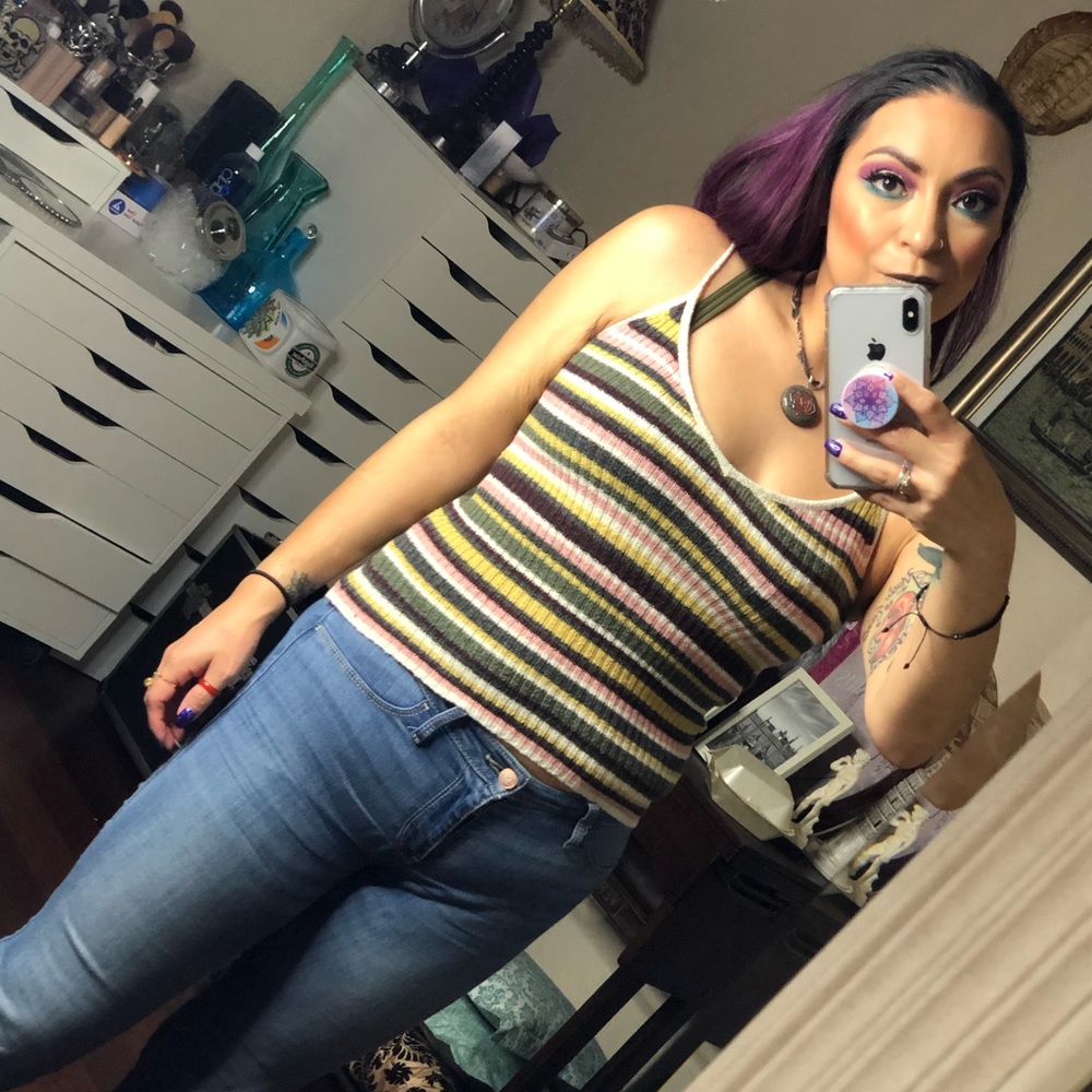 Stripped, knit top